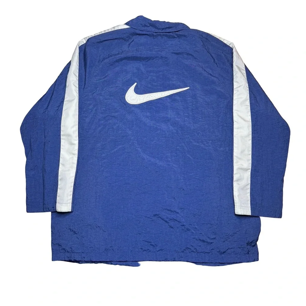 Vintage 90s‎ Nike windbreaker track coach blue jacket 2XL